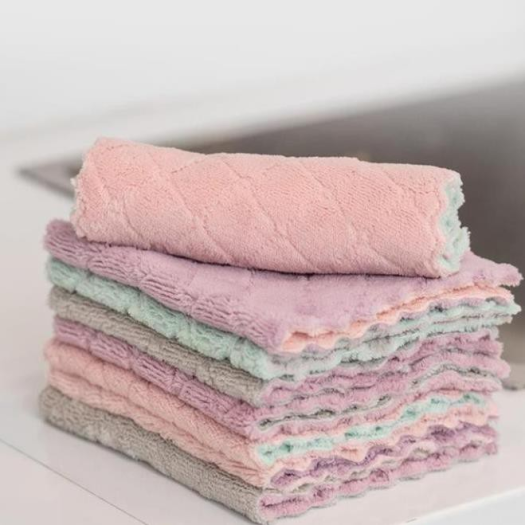 Set 10 Khăn Lau Nhà Bếp Đa Năng 2 Màu Siêu Thấm Nước , Khăn lau 2 màu đa năng lau tay mặt bàn phòng nhà bếp - vải cao cấp siêu sạch thấm nước