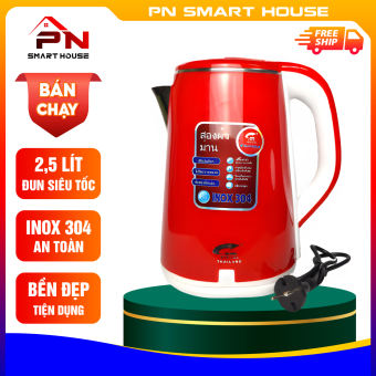 Ấm đun nước siêu tốc công suất 1500W cao cấp, Ấm đun siêu tốc dung tích 2.5L, Bình đun siêu tốc Thái Lan, Ấm siêu tốc, Ấm điện siêu tốc, Bếp đun nước, Ấm Siêu Tốc Thái Công Nghệ Inverter Chống Nóng