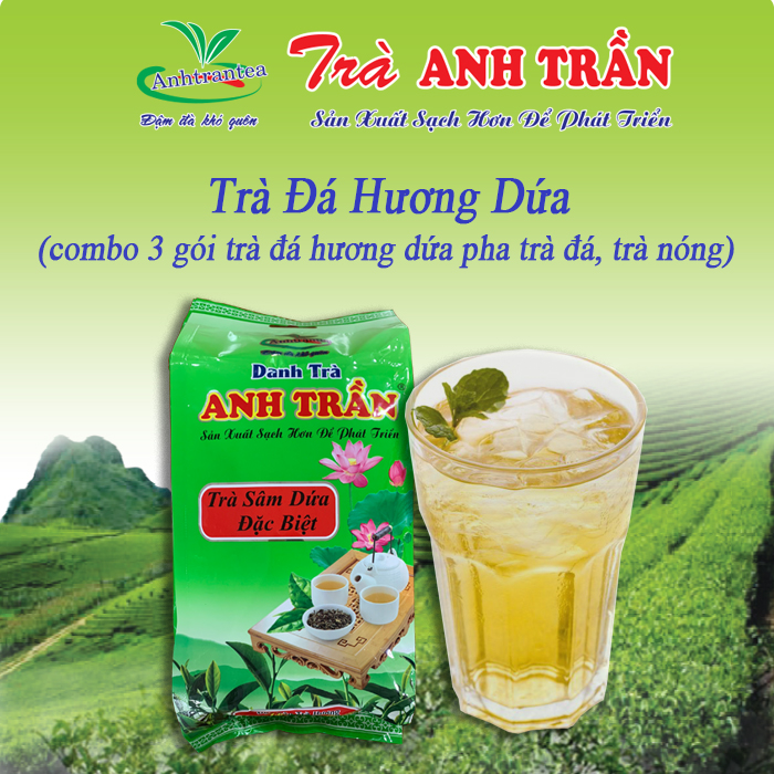 Trà đá hương dứa ,trà sâm dứa 300g pha trà đá, trà nóng