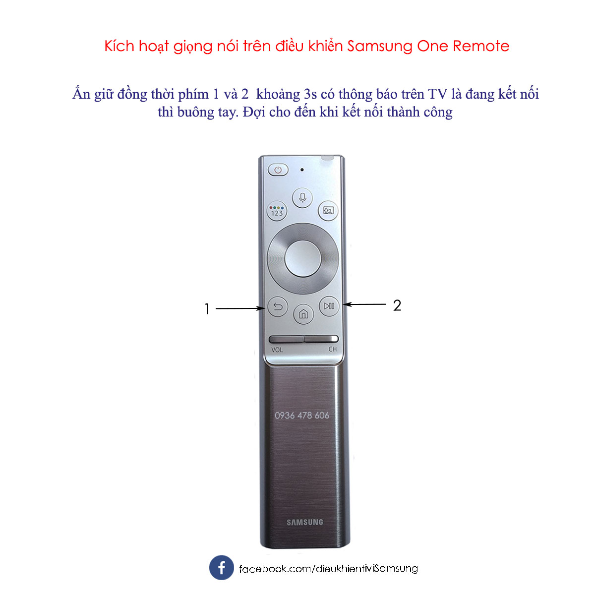 Điều khiển TV Samsung QLED chính hãng giọng nói