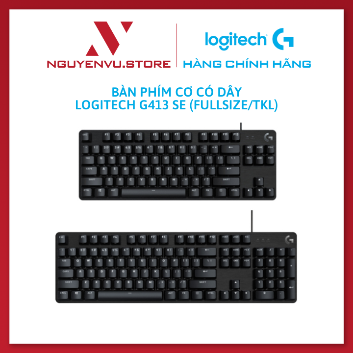 Bàn phím cơ game logitech g413 tkl se / g413 se full size – keycap pbt, switch tactile - hàng chính hãng