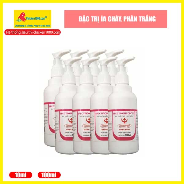 Thuốc Thú Y Spectinomycin 5% Hanvet Trị Tiêu Chảy, Nhiễm E.coli chai 100ml