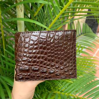 VNC. Ví DA CÁ SẤU [ Mặt ngoài Da Cá Sấu,Mặt trong Da Bò ]-CAM KẾT DA THẬT 100%-TẶNG KÈM HỘP SANG TRỌNG ví da cá sấu nam bóp da cá sấu thật 100% ví da bóp da