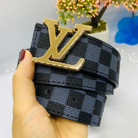 Thắt lưng nam caro đen LV
