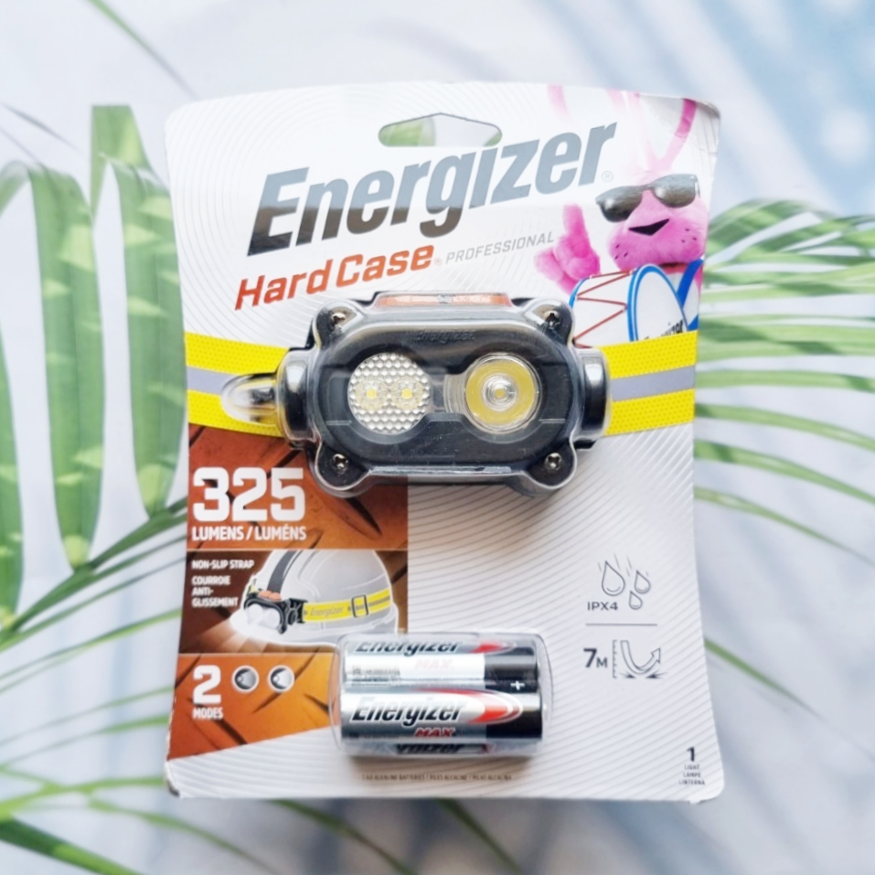 (Energizer®) Hard Case® Professional LED Headlamp Flashlight 325 Lumens ไฟฉายคาดศีรษะ ไฟฉายคาดหัว For Camping, Hiking, Construction, Emergency Light