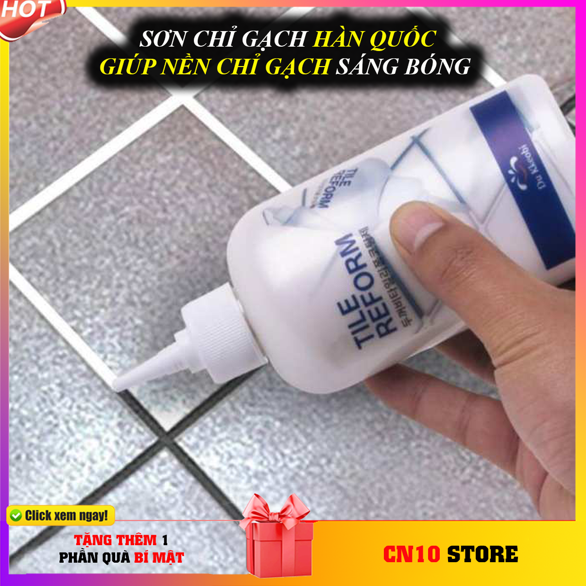 HCM-Freeship-Loại tốt - Chai-Lọ Sơn Chỉ Gạch Hàn Quốc Đa Năng-Trắng sáng nền gạch an toàn sử dụng- Nam Nữ đều dùng dễ dàng