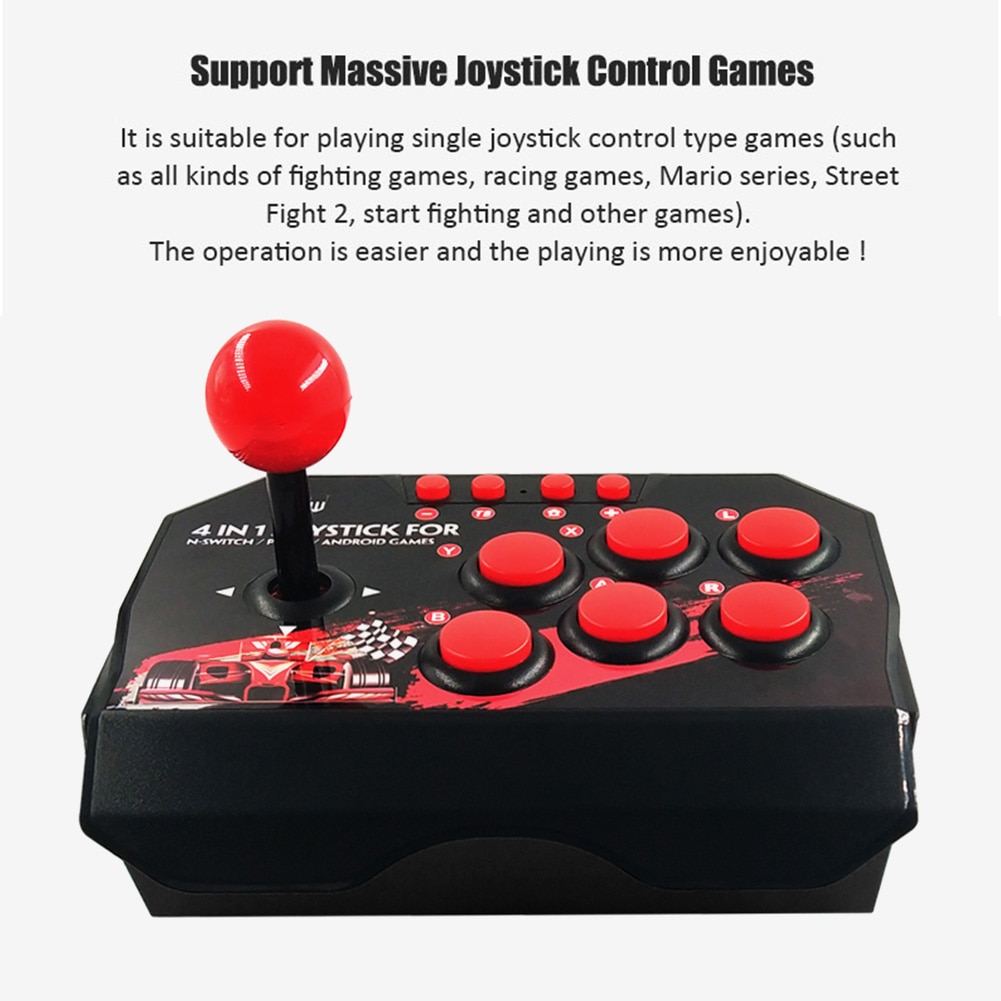 4 In 1 USB Wired Game Joystick Retro Arcade Console Rocker Fighting  Controller Gming Joysticks for PS3/N-Switch/PC/Android TV | Lazada PH