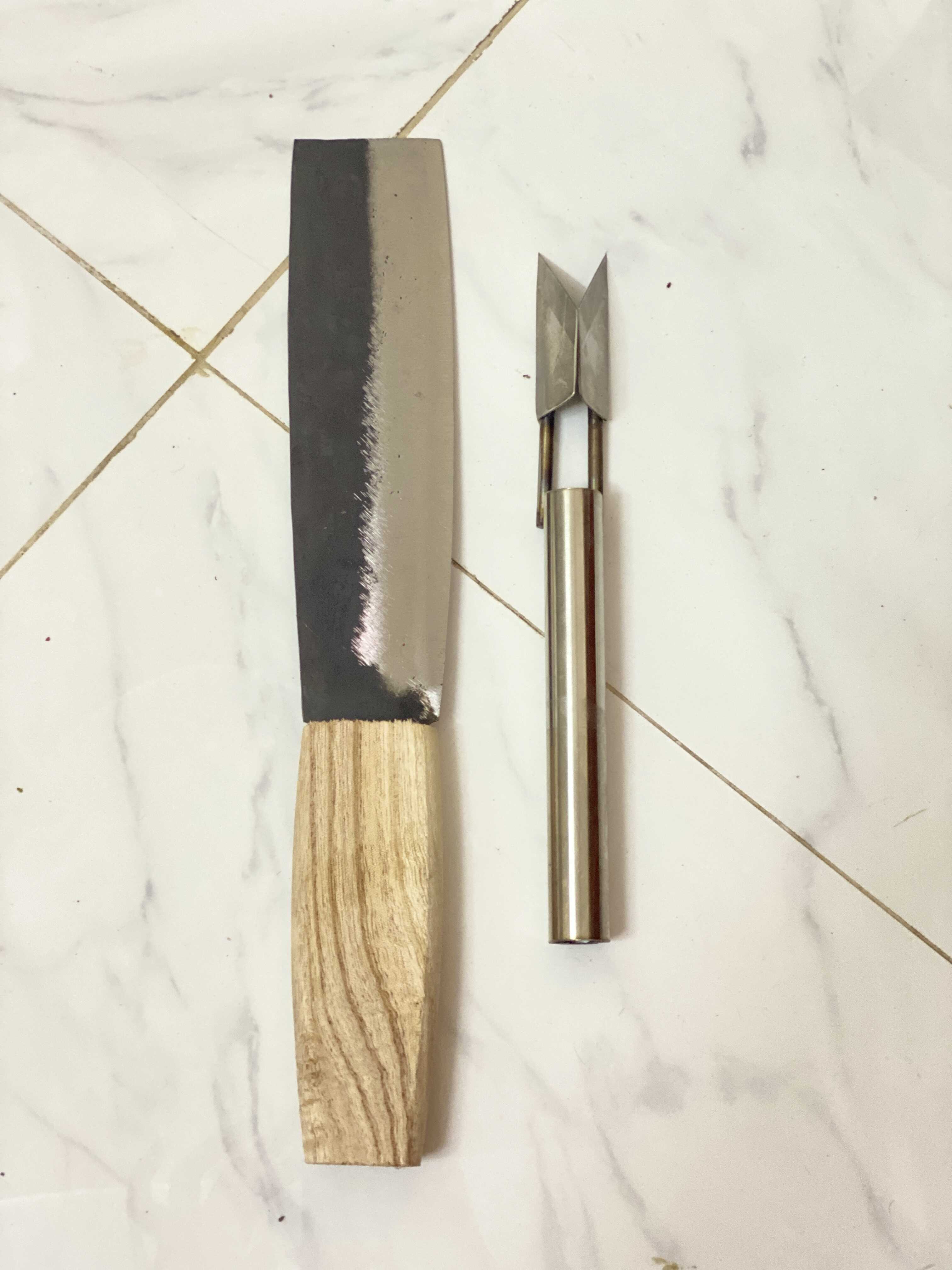 Combo dao gọt vỏ + dao gọt mắt dứa- cực kì sắc bén
