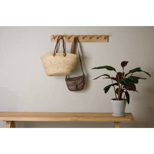 Móc Treo Quần Áo Gỗ Gắn Tường -Giá Treo Đồ Đa Năng Gỗ Thông Nhập Khẩu Gồm 6 Móc Treo