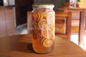 Chanh đào ngâm mật ong