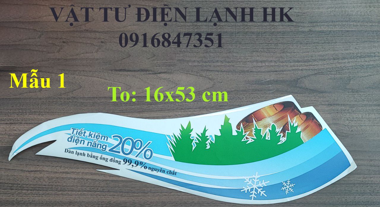 Tem decal dán tủ đông mát tủ kem sanaky - alaska decan trang trí