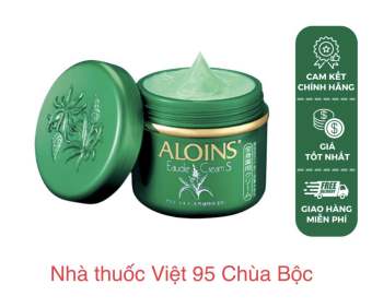 Kem dưỡng ẩm lô hội Aloins Nhật Bản, kem lô hội xanh dưỡng da khô nứt nẻ mùa đông Eaude Cream S 185g - Hoa Vinh Cosmetics
