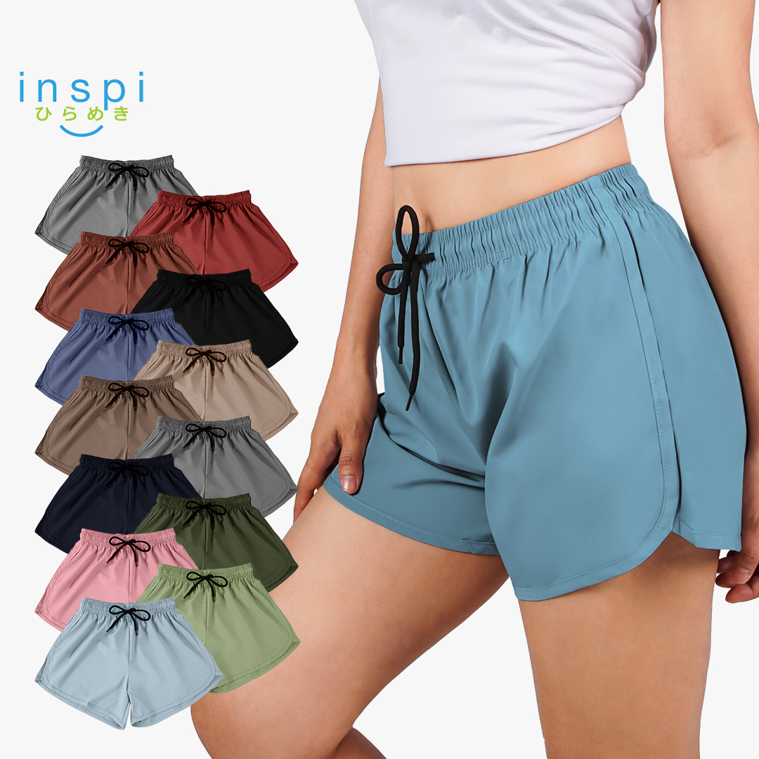 INSPI Running Shorts for Woman Summer Korean Taslan Short for Women ...