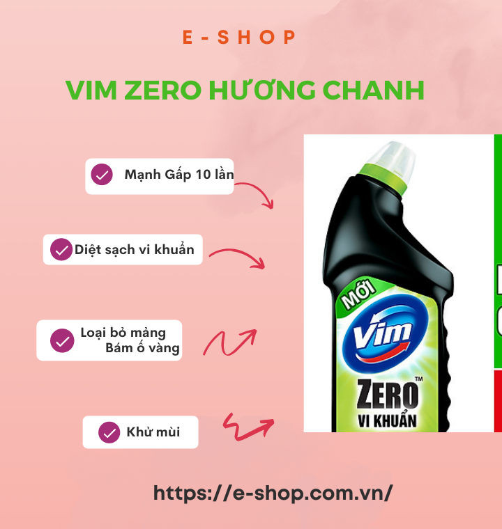 Nước tẩy rửa bồn cầu Vim Zero 450ml hương thơm dịu mát