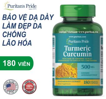 Viên uống tinh bột nghệ Turmeric Curcumin 500mg của Puritan's Pride Mỹ hộp 180 viên
