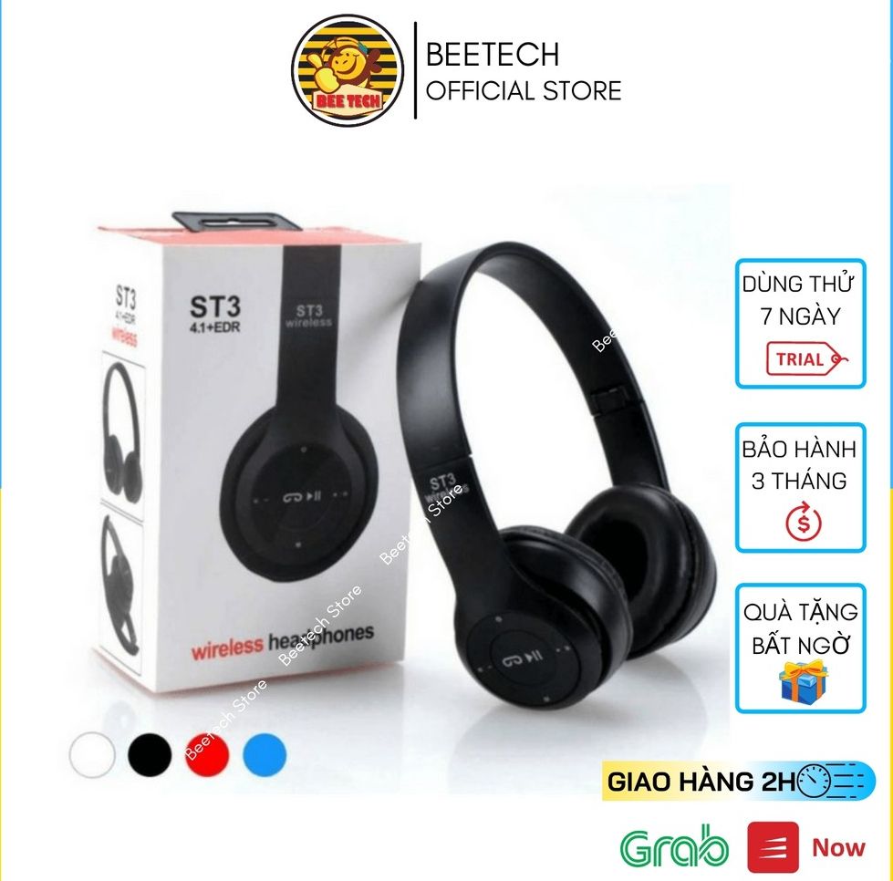 Tai nghe bluetooth chụp tai beetech , tai phone không dây có thể gấp gọn