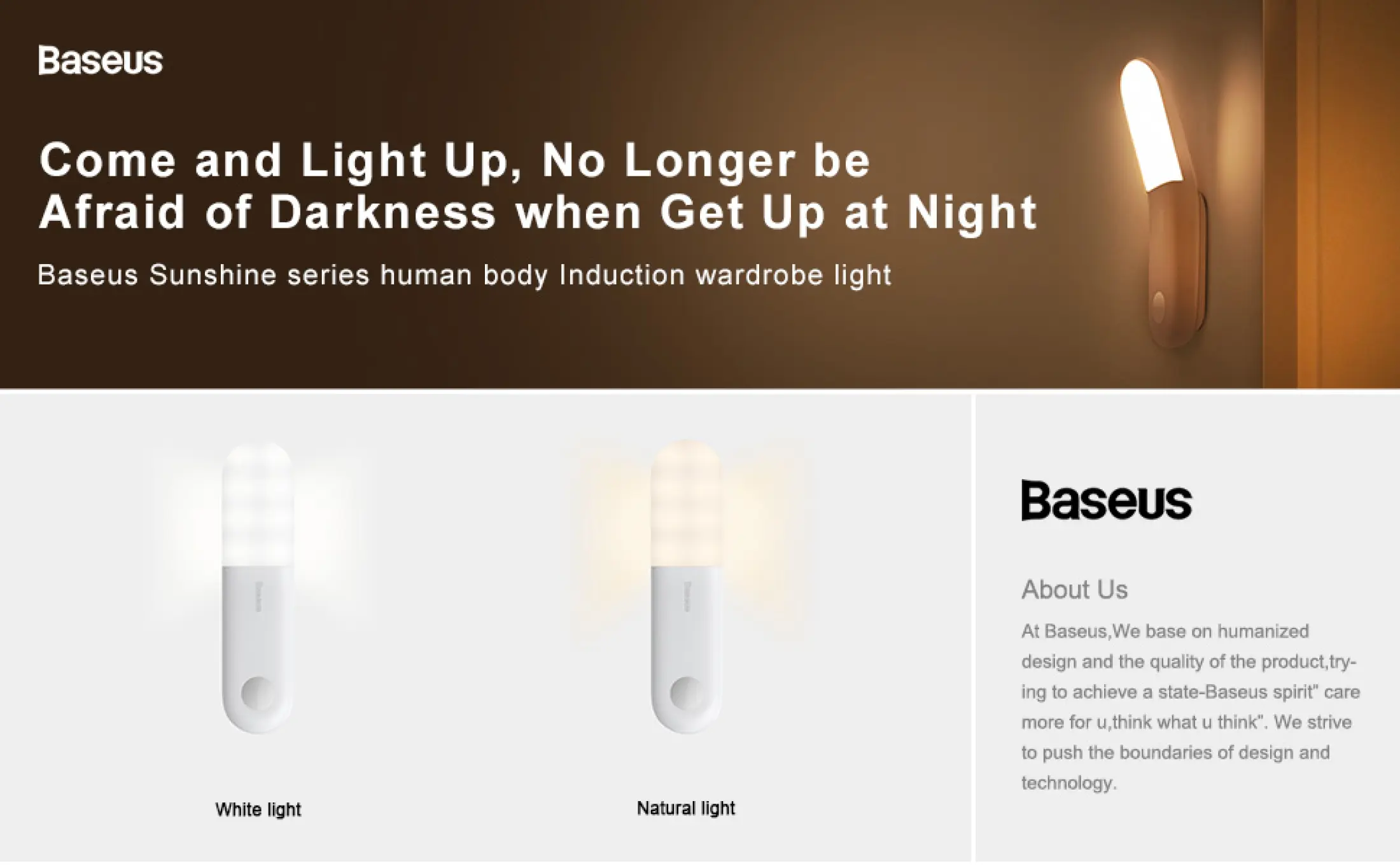 Baseus Sunshine Aisly Light Human Body Induction buy online best price in pakistan