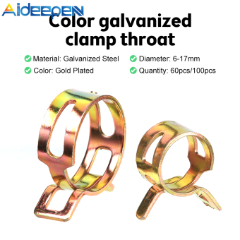 Diymore 100 Cái/60 Cái Kẹp Ống Lò Xo Kẹp Ống Dẫn Nhiên Liệu Kim Loại 11 Kích Cỡ Kẹp Ống Dẫn Khí Ống Nước Kẹp Lò Xo Ống