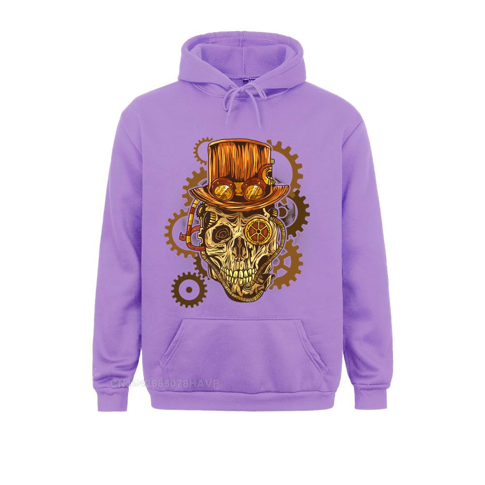 Hoodies Clothes Retro Steampunk Skull Vintage Gears Goth Premium T-Shirt__707 Summer Autumn Long Sleeve  Adult Sweatshirts Casual Newest Retro Steampunk Skull Vintage Gears Goth Premium T-Shirt__707purple