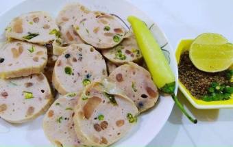 Chả lụa bì ớt sim xanh gói 250g