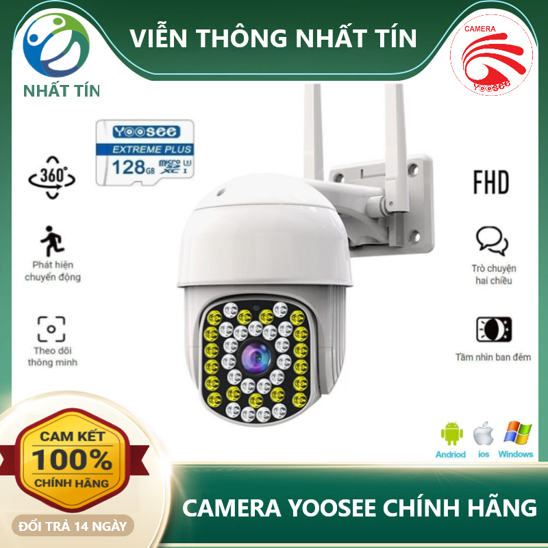 Camera yoosee wifi ptz 38 led xoay 360 siêu nét full hd 5.0mpx chuyên dụng ngoài trời bh 1 năm