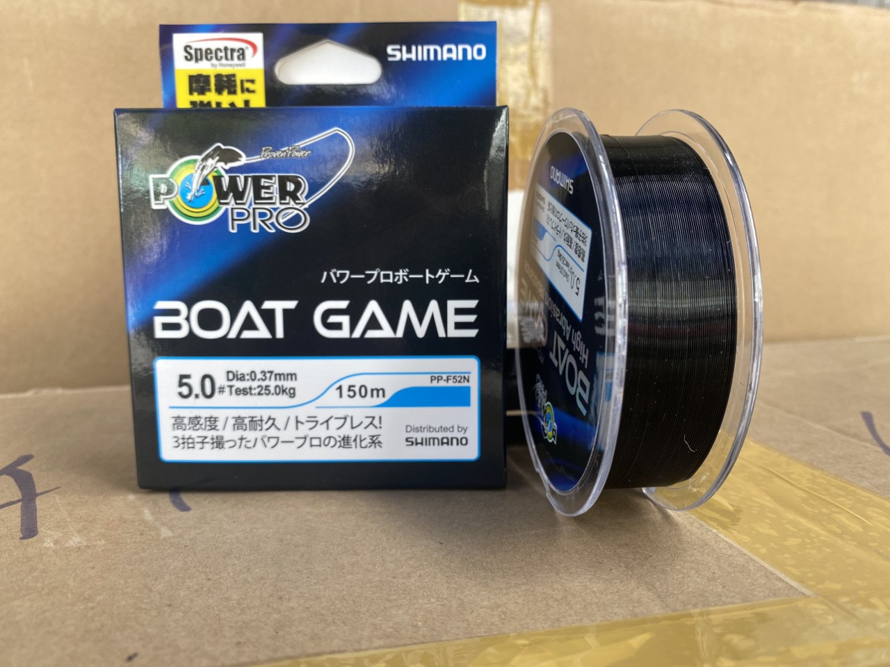 Cước shimano boat game 150m màu đen