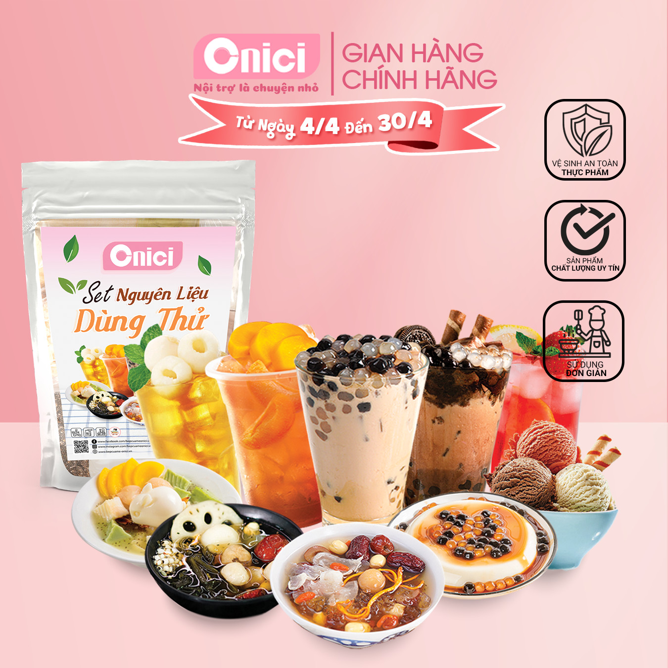 Set nguyên liệu Dùng Thử trà sữa phúc long,thái xanh ,thái đỏ BẾP CỦA MẸ ONICI