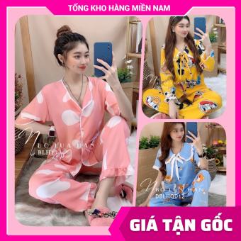 Đồ bộ nữ mặc nhà cổ bèo tiểu thư tay ngắn tay dài chất kate mềm mịn mát in hình bò sữa chuột Mickey gấu in hoạt hình dễ thương 🛑 Đồ bộ hoạt hình dễ thương 🛑 Đồ bộ chất mềm đẹp 🛑 Đồ bộ lụa hàn BLH