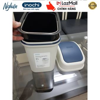 Thùng rác nắp lật Hiro 5L (Kèm ruột) - Chính hãng INOCHI