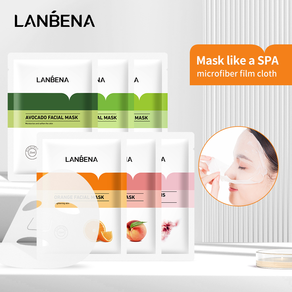 LANBENA Mặt nạ dưỡng ẩm làm trắng da kiểm soát dầu chiết xuất từ trái cây thực vật 25ml - intl