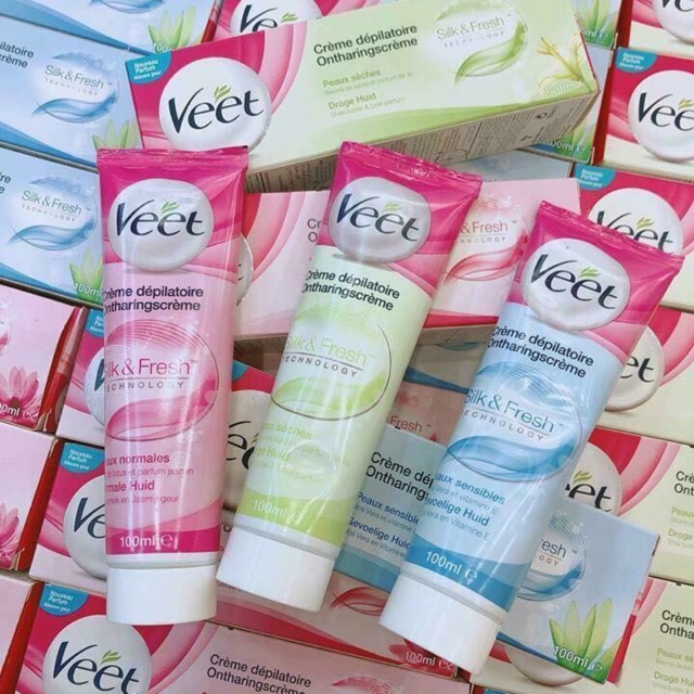 Kem tẩy lông veet silk & fresh dành cho da thường 100g