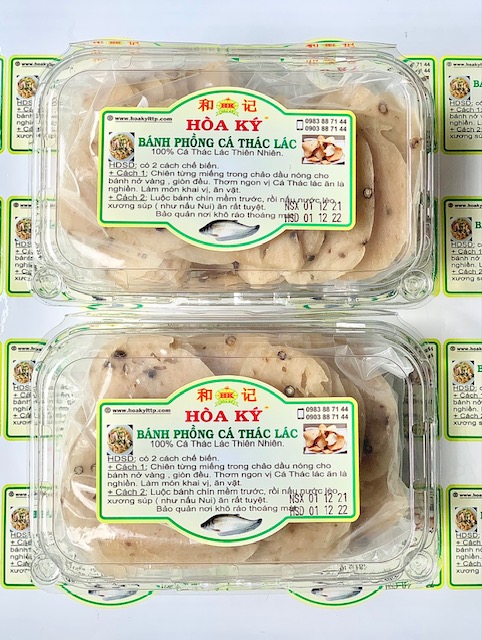 Bánh phồng cá thác lác rất thơm ngon làm quà biếu, ăn vặt, khai vị.