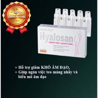 Viên đặt giảm khô vùng kín - Hyalosan vaginal suppositories (Hộp 2 vỉ x 5 viên)