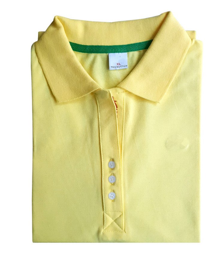 Áo Thun Cá Sấu Nữ Có Cổ -Màu VÀNG(45-75kg)