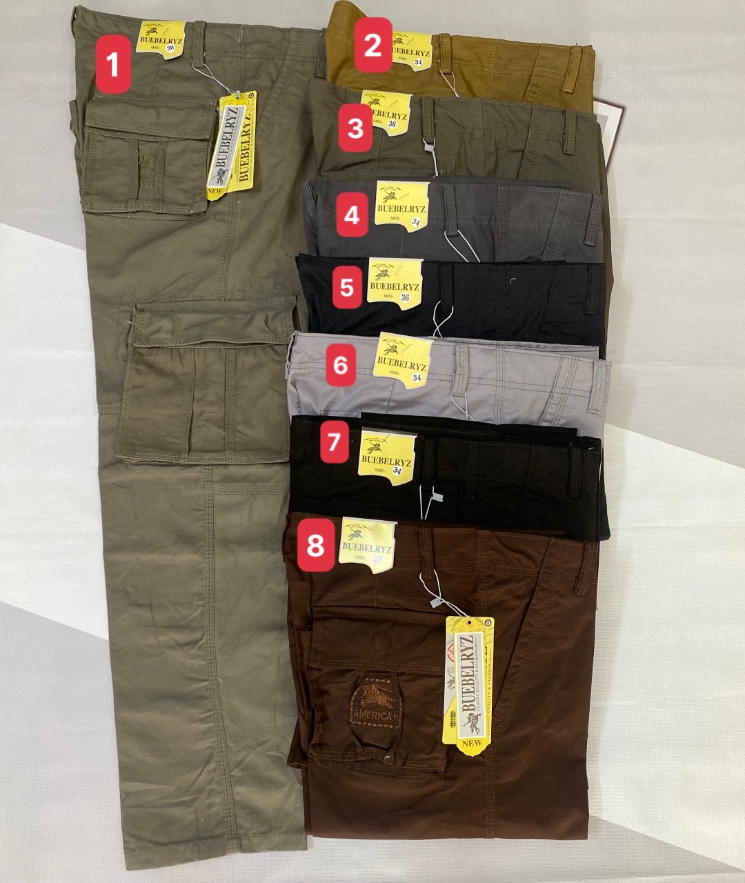 Quần dài kaki túi hộp nam - quần 6 túi