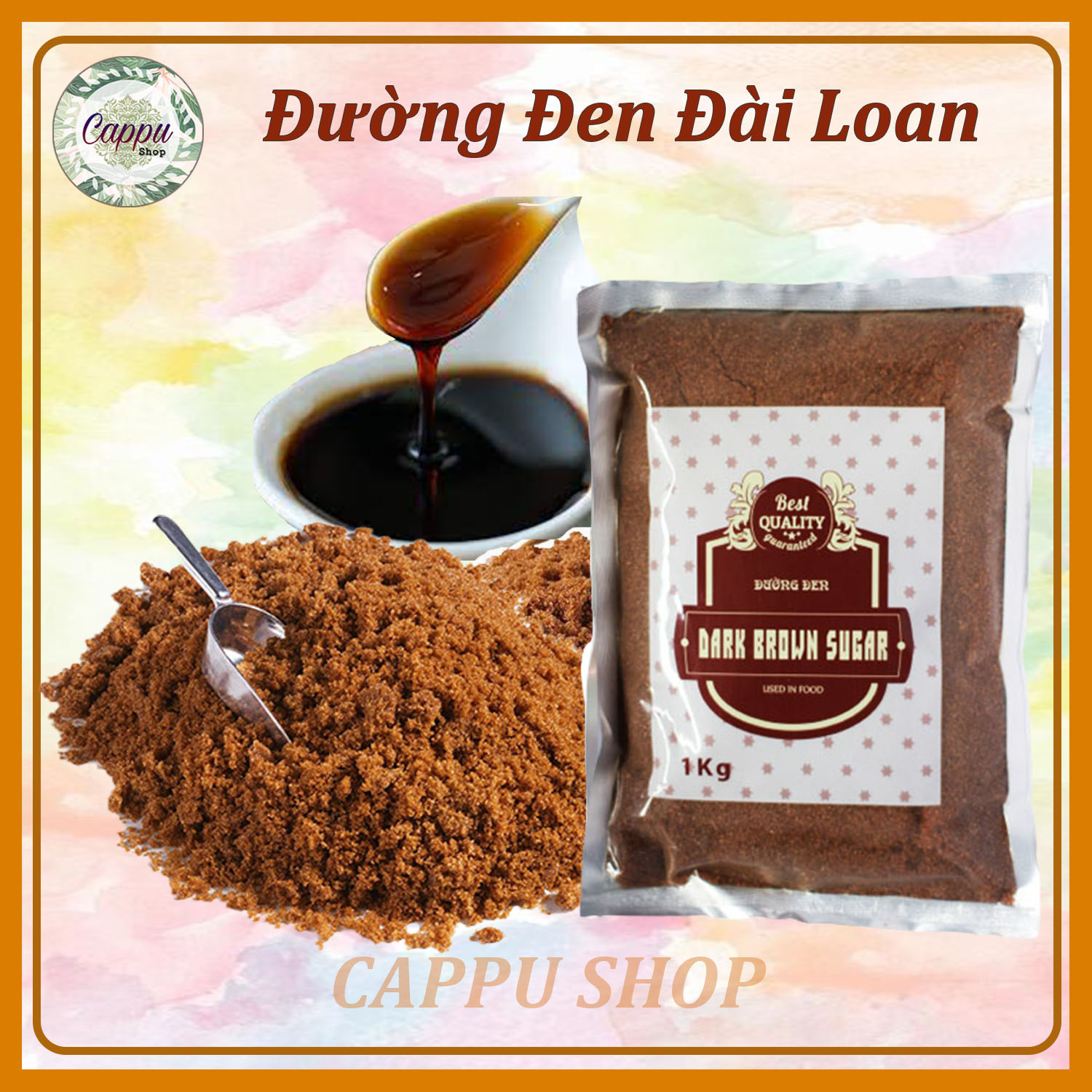 Đường đen đài loan làm trân châu đường đen 500gr-1kg