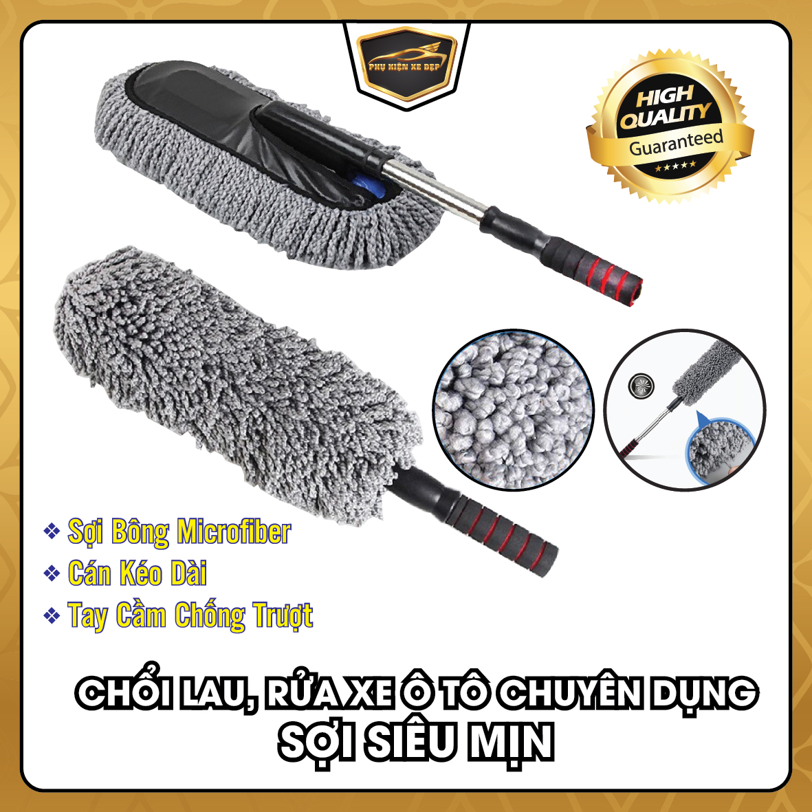Chổi rửa xe - lau bụi ô tô - văn phòng - nhà cửa nano siêu mịn