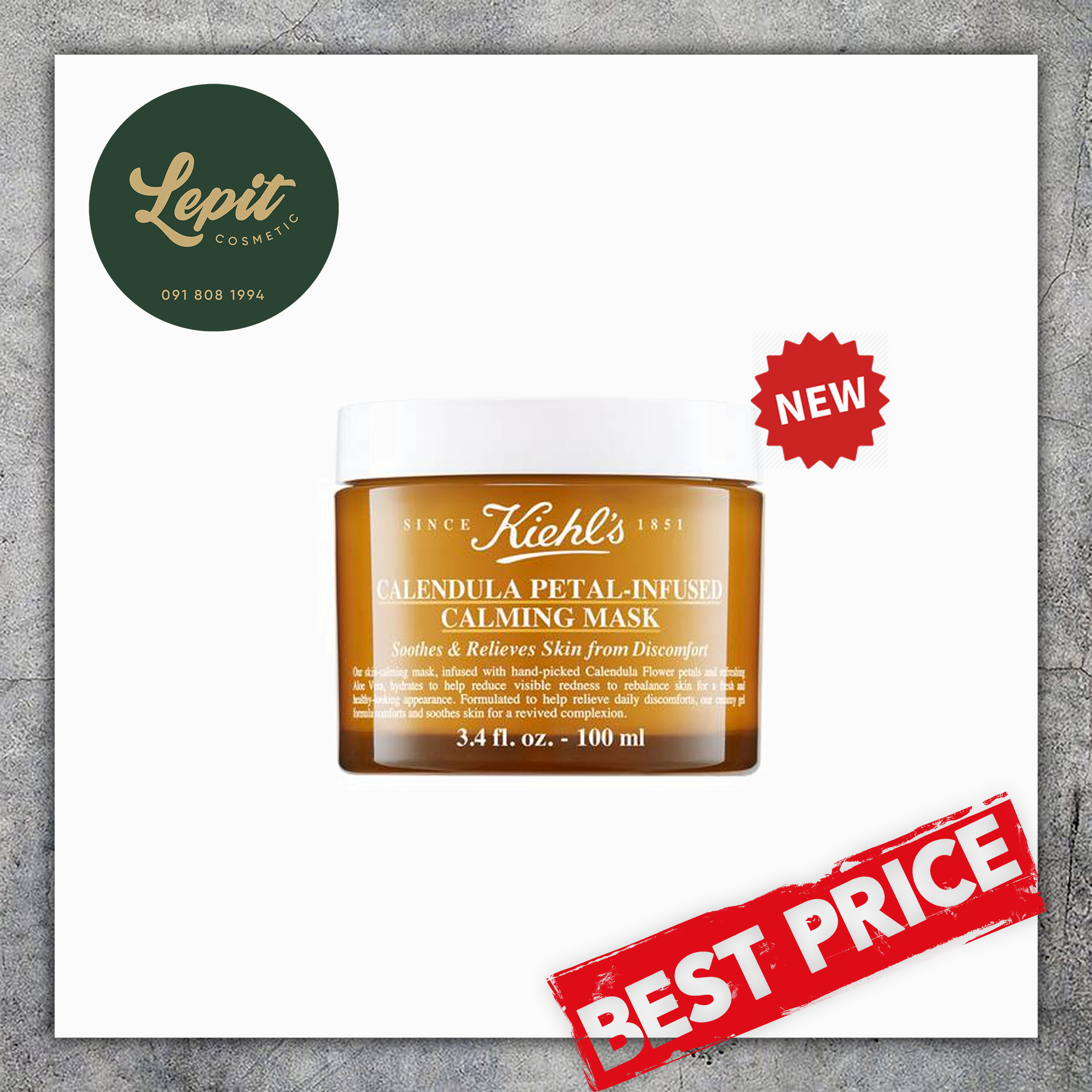 Mặt Nạ Kiehls Hoa Cúc - Kiehls Calendula Petal-Infused Calming Mask - Mask Kiehls Hoa Cúc