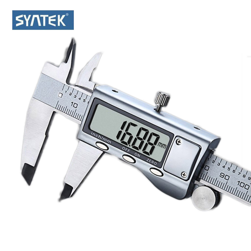 Thước kẹp điện tử thép không gỉ Syntek 150mm, độ chính xác cao tặng 2 pin đảm bảo chính hãng bảo hành 6 tháng