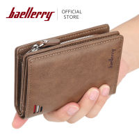 Baellerry Luxury Brand Men PU Leather Wallet With Zipper Coin Pocket Vintage Big Capacity Male Short Money Purse Card Holder 3216