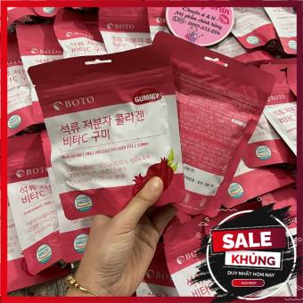 Kẹo Dẻo Gummy Collagen Lựu Boto Kẹo Dẻo Gummy Collagen Vitamin C Hàn Quốc 90g