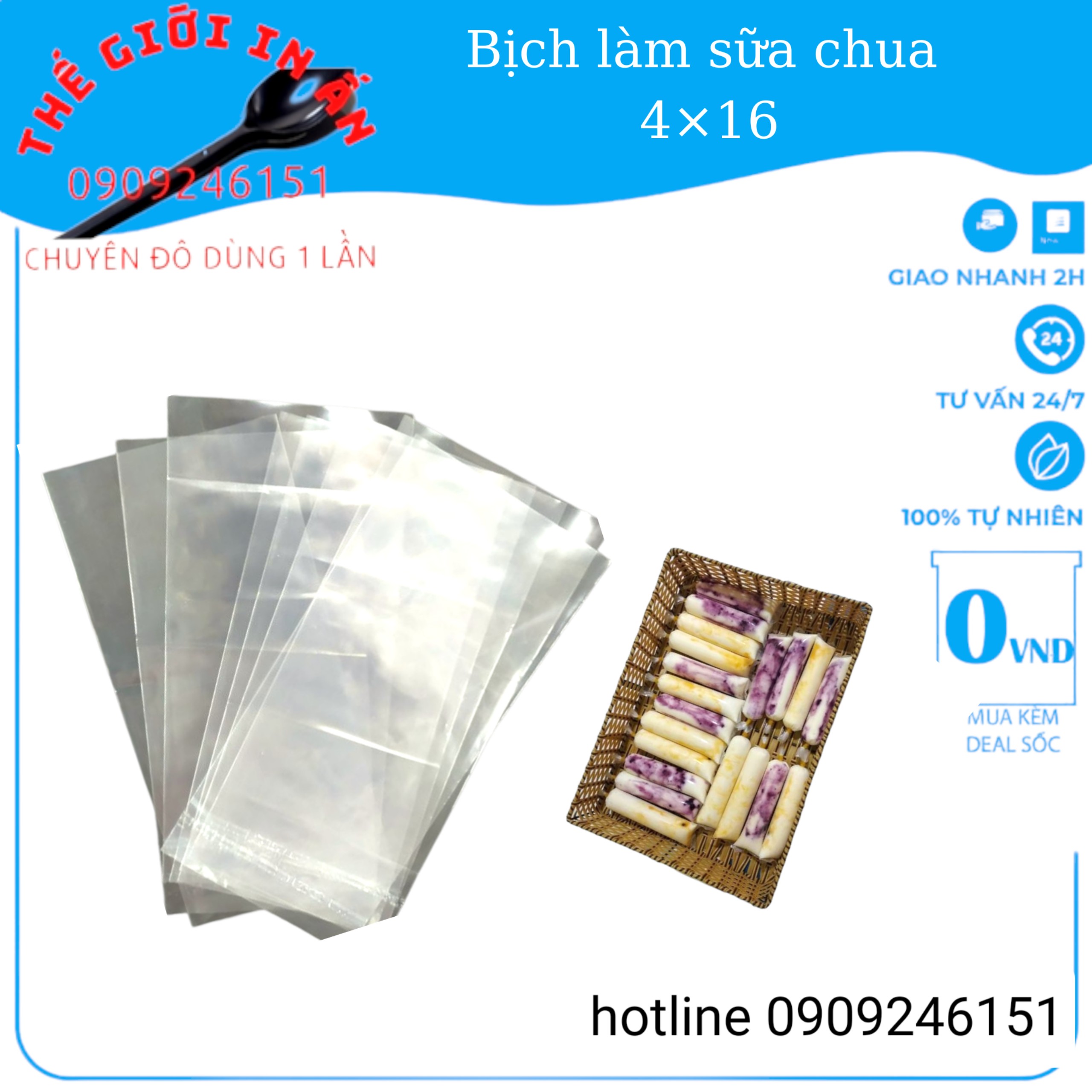 500gr túi làm sữa chua 4x16,-thegioiinan2021