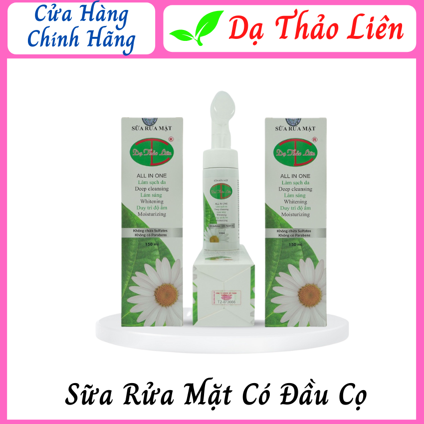 Sữa rửa mặt thảo dược dạ thảo liên có đầu cọ thông minh giúp làm sạch da mặt, kiềm dầu, ngừa mụn 150ml