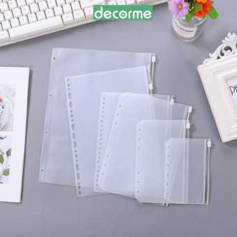 Túi zip pvc phụ kiện sổ còng A4 B5 A5 A6 A7 bìa thẻ sổ còng Decorme