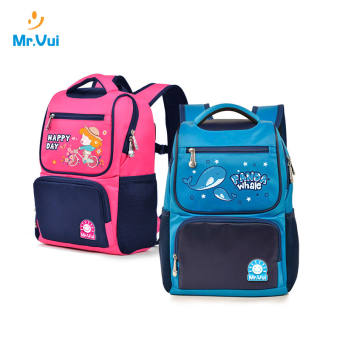Balo học sinh Mr. Vui BLH883 dành cho bé trai và bé gái lớp 1-3 (26 x 36 x 15 cm)