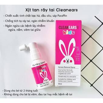Xịt tan ráy tai Clean ears cho bé hàng Úc 30ml