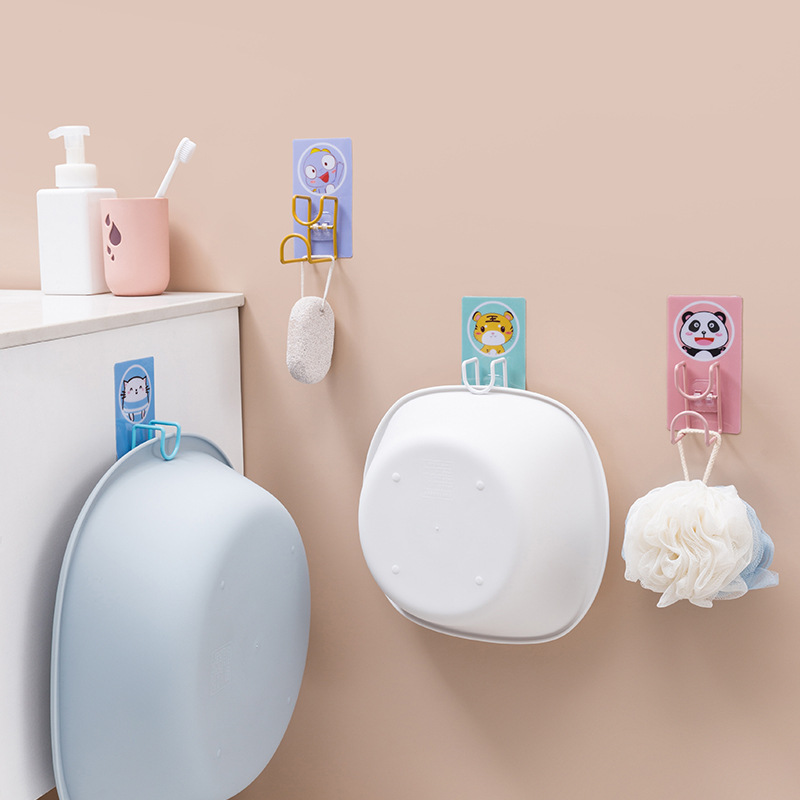 Móc Treo Thau Chậu, Rổ ,Đồ Dùng Nhà Bếp Dán Tường Hình Động Vật Ngỗ Nghĩnh