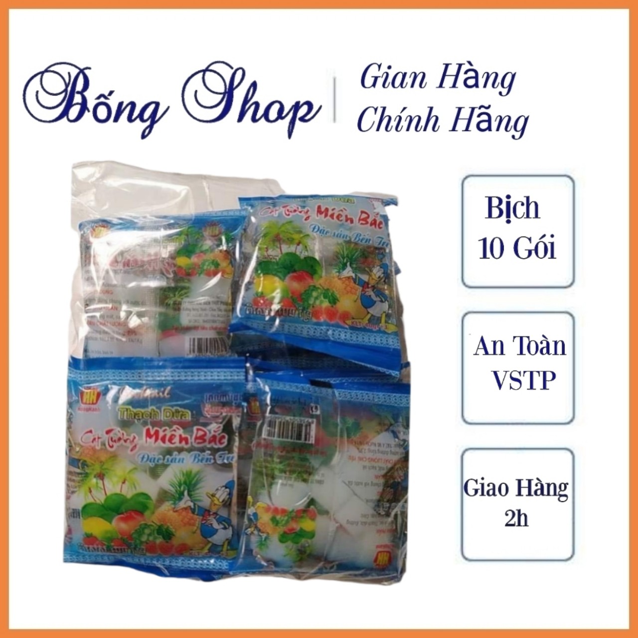 Bịch 10 gói thạch dừa tuổi thơ minh châu