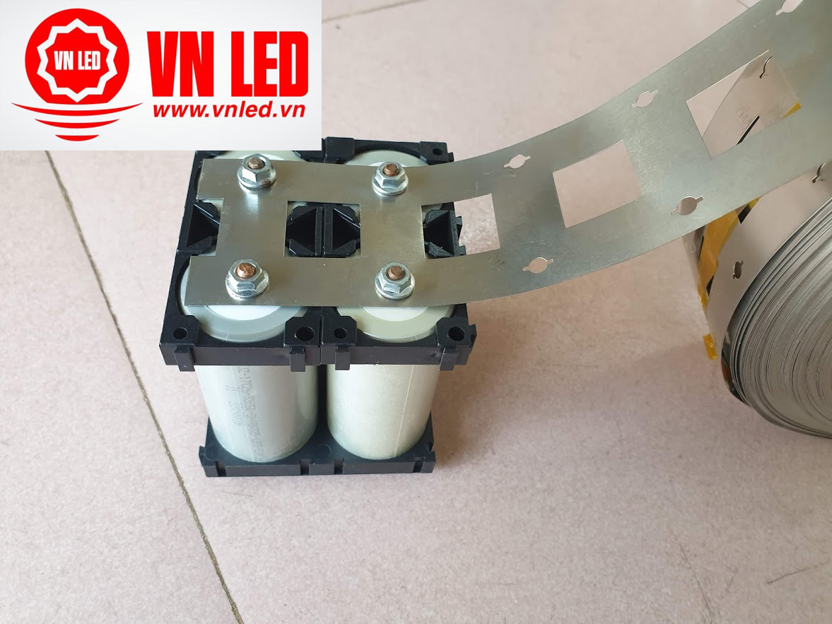 Kẽm đôi gắn cell pin lithium 32650 lithium sắt photphat – sợi kép – 1 met: có đục lỗ sẵn