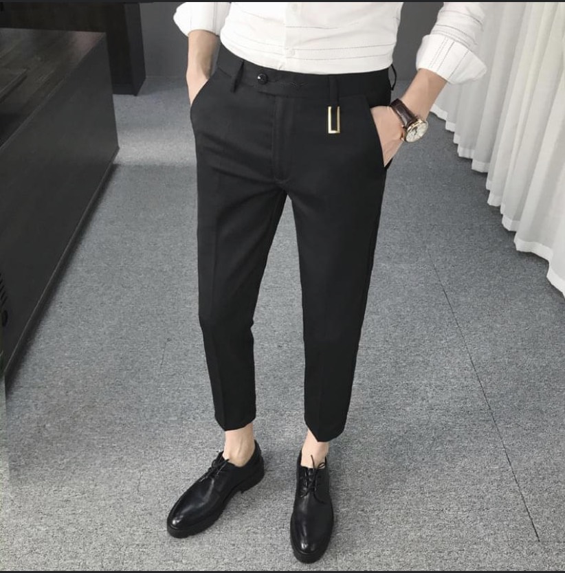 Quần tây âu đen mix kep vuông fom hàn lỗi 1 đổi 1 trong 7 ngày
